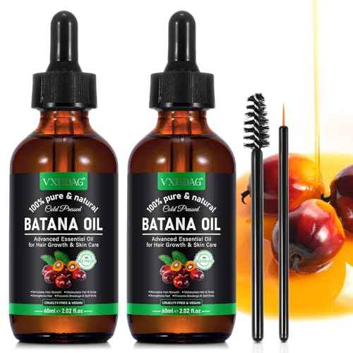 Batana Oil - Pure & Natural Hair Growth Oil from Honduras, Eliminates Split Ends, Enhances Radiance for All Hair & Skin Types, 4.04 fl oz (pack of 2)