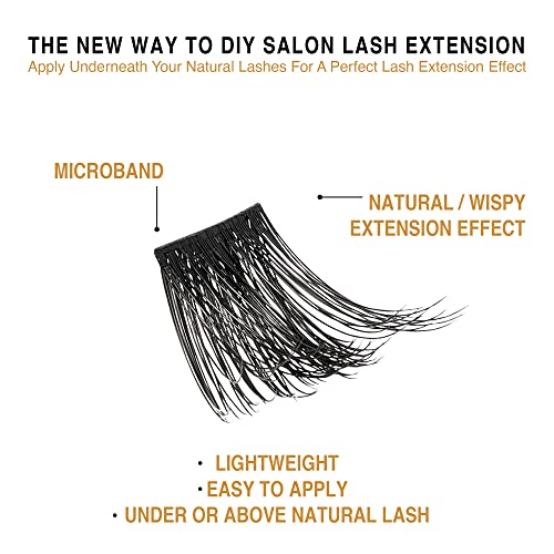 i?ENVY DIY Eyelash Extension 3D Extended - Featherlight Synthetic Reusable Artificial Eyelashes Multipack Lash Clusters