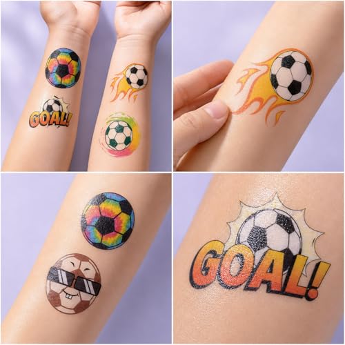 96 PCS Soccer Temporary Tattoos for Kids - Party Favors