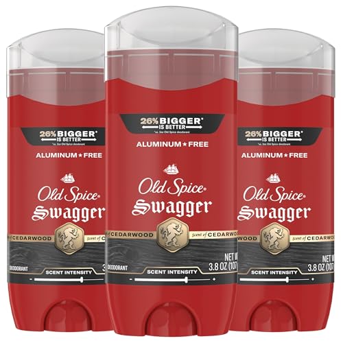 Old Spice Aluminum Free Deodorant, 24/7 Odor Protection, Swagger Scent, 3.8 oz (Pack of 3)