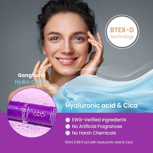 Hydro Cream ? Lightweight Ultra-Hydrating Face Moisturizer for Glowing Skin | 50ml (1.69 fl oz) with Hyaluronic Acid & Cica | Korean Skin Care