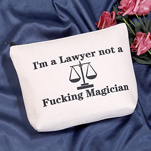 POFULL Lawyer Gifts For Women Attorney or Law Cosmetic Bag Law Cosmetic Bag Future Lawyer Gift Law Judge Gift (I'm a lawyer bag)