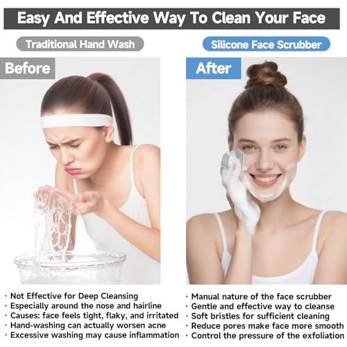 Silicone Face Scrubber Set - Soft Exfoliator for Sensitive Skin