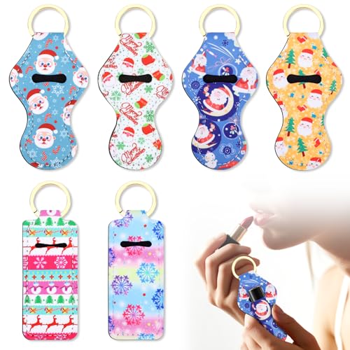 Likesing Chapstick Holder Keychain - Lip Balm Pouch (6-Pack)