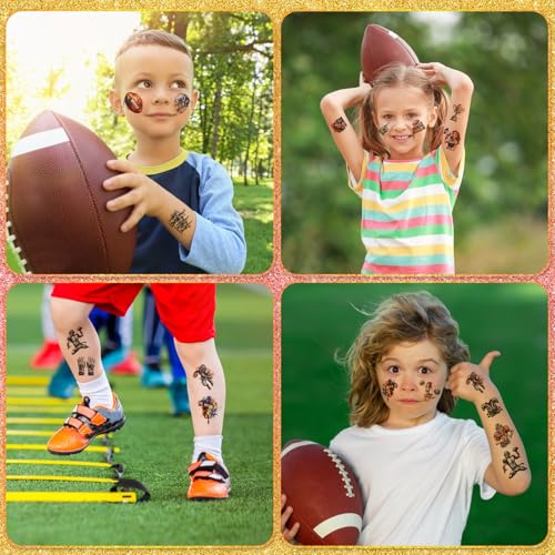 Football Temporary Tattoos 135Pc Glitter Party Favors