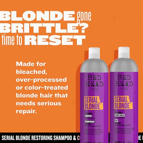 TIGI Bed Head Serial Blonde Restoring Shampoo & Conditioner Set - 25.36 fl oz (Pack of 2)