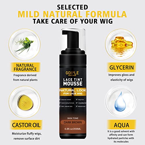 Goiple Lace Tint Mousse 6.8oz Dark Brown Wig Lace