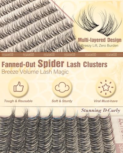 Spider Lash Clusters D Curl 10-16mm Wispy Eyelash Extensions