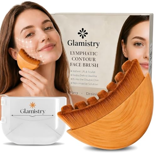 Lymphatic Contour Face Brush - Soft Bristles & Travel Case