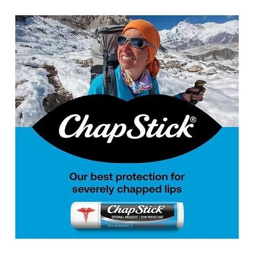 ChapStick Classic Medicated Lip Balm & Skin Protectant (3 Pack)