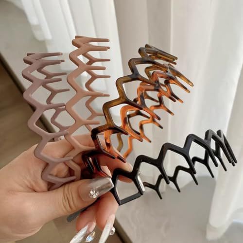 LOVINSHOW 6PCS Non-Slip Zig Zag Headbands for Women