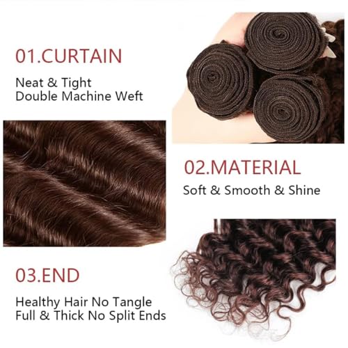 Chocolate Brown Human Hair Bundles 22-26 Inch #4 Color