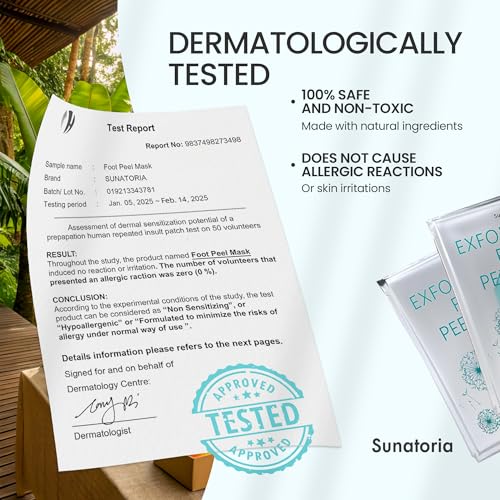 SUNATORIA Exfoliating Foot Peeling Mask (2 Pack) - Callus Remover Booties