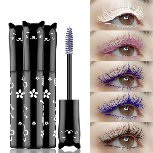 6 colored Mascara sets Gift mascara volume and length White Blue Purple Black Brown Pink Waterproof Natural Hypoallergenic Color Makeup Best Benefit Volumizing Lengthening Curling Defining Washable