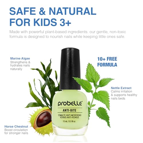 Probelle Anti-Bite Nail Biting Treatment & Deterrent Polish - 0.5 fl oz