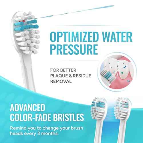 Toothbrush Replacement Heads Compatible with Waterpik Sonic Fusion 2.0 & Flossing Toothbrush SF01/SF02/SF03/SF04, Replacement Heads with Dupont Nylon & Color Fade Bristles - 6 Pack