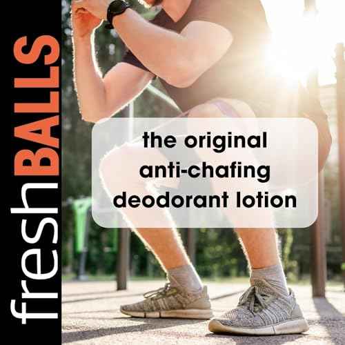 Fresh BALLS Lotion - Men's Anti-Chafing Soothing Cream to Powder - Ball Deodorant and Hygiene for Groin Area, 3.4 fl oz (Pack of 12)