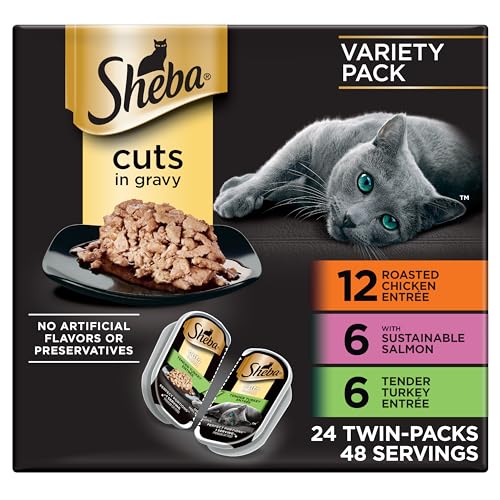 Sheba Perfect Portions Wet Cat Food Cuts in Gravy Variety Pack