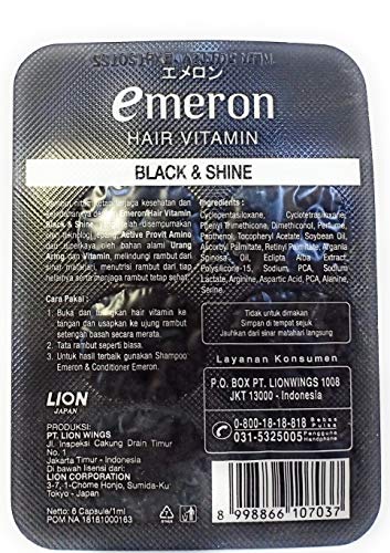Emeron Hair Vitamin Black & Shine - 12 Blisters (72 Capsules)