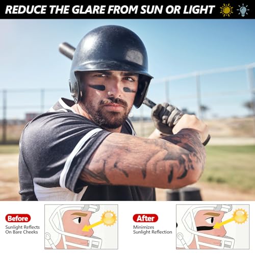 Eye Black Sports Stick 10 Pack - Water-Resistant Face Paint