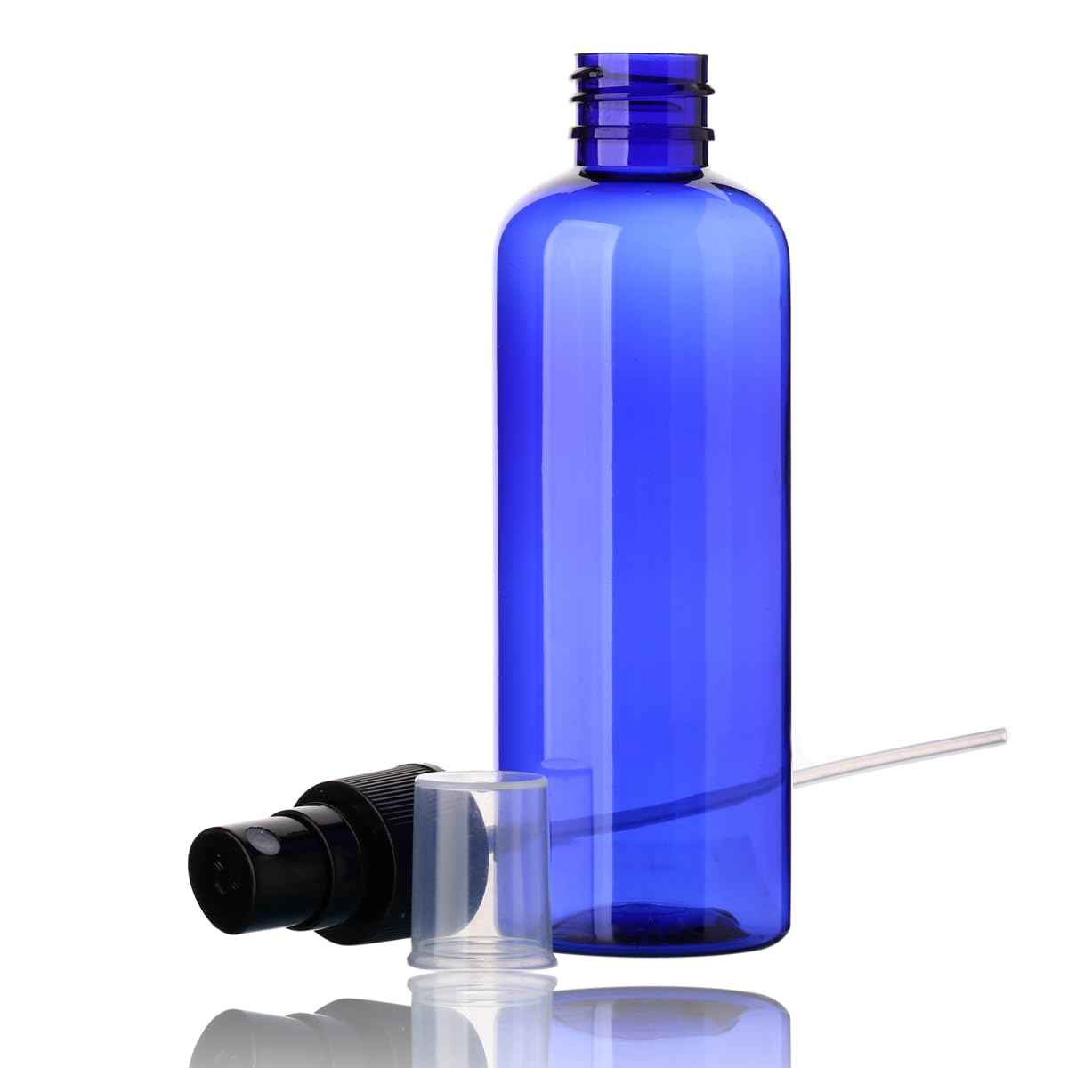 SINIDE Plastic Spray Bottles 100 ml/3.4 oz Fine Mist Mini Travel Bottle Set, Portable Refillable Makeup Sprayer Containers for Perfume, Liquids, Aromatherapy, Cleaning Solution (4 Pack)