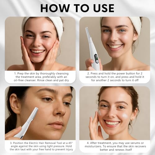 Sonic Dermaplane Razor for Women - 3 Speed Facial Hair Removal