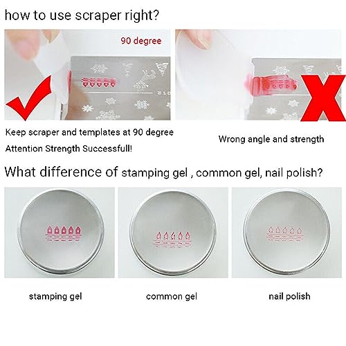 BlueZOO Nail Art Stamper French Tip Tool Stamp for DIY Nail Design - Nail Stamper