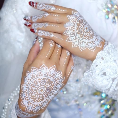 Henna Tattoo Stencil Kit, 18 Self-Adhesive Mehndi Templates