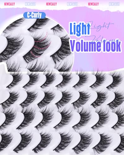 Newcally Wispy Faux Mink Lashes 14 Pairs Pack