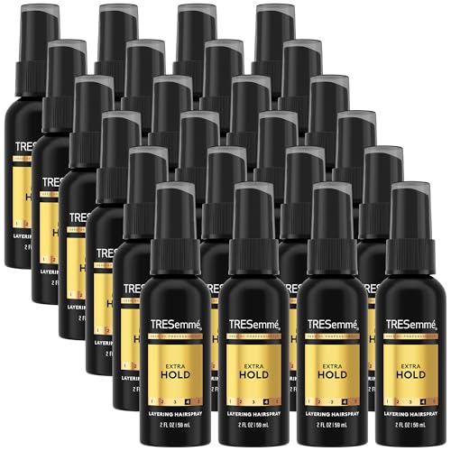 TRESemm? Travel Hairspray, Extra Hold, Non-Aerosol 24-Pack ? Hair Styling Products for Layering, Frizz Control, Anti-Humidity Protection, 2 Oz Ea