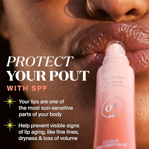 Supergoop! Glow Gloss SPF 40 Lip Balm Trio - Includes Vanilla Soft Serve, Strawberry Spritz & Pink Peppermint - Broad Spectrum Protection with a Non-Sticky, High-Shine Finish - 0.5 fl oz