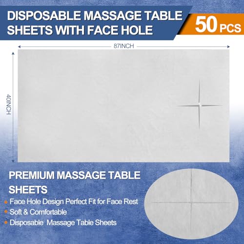 87x40 Disposable Massage Table Sheets 50/Roll Non-woven