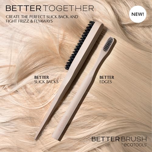 EcoTools Slick Back Hairbrush - Bamboo Handle, Vegan Boar Bristles