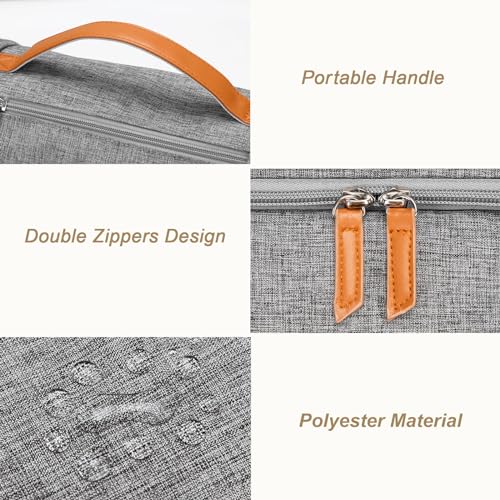 MOSISO Travel Carrying Case Bag Compatible with Dyson Airwrap Styler, Portable Storage Bag Organizer for Airwrap Styler and Attachments, Gray
