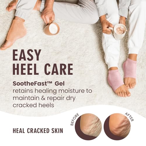 Dr. Frederick's Original Moisturizing Gel Heel Socks for Cracked Heels (2 Pairs)