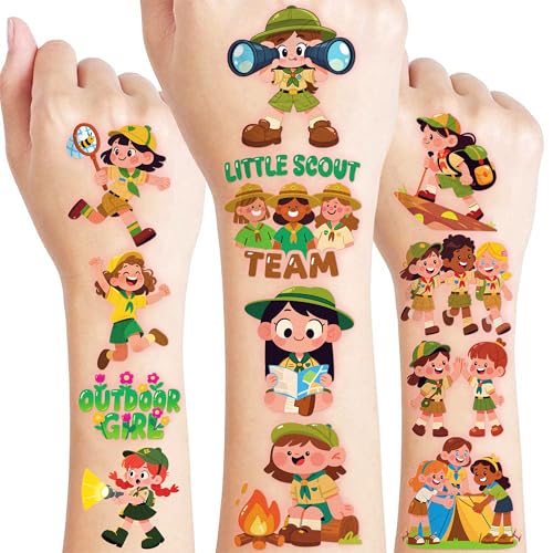 96 Pcs Scout Camping Temporary Tattoos for Kids