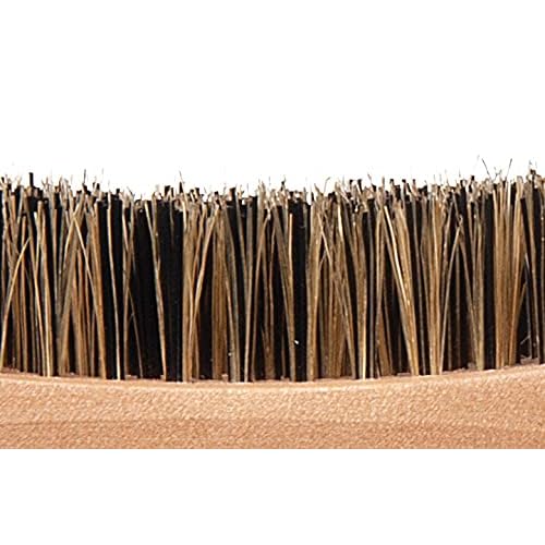 Diane Firm Reinforced Boar and Nylon Bristle Curved Wave Brush for Thick, Coarse, and Textured Hair, Ideal for Forming and Maintaining Wave Styles and Smoothing Longer Hair, Tan