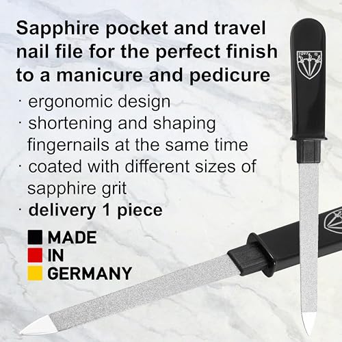 Sapphire Metal Pocket Nail File - Premium Travel Manicure Tool