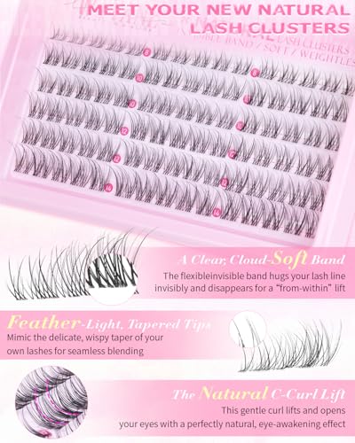 Natural Lash Clusters 8-14mm - Wispy Eyelash Extensions