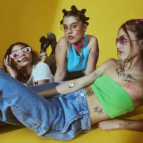 Y2K Temporary Tattoos - 10 Sheets Waterproof Fake Tats