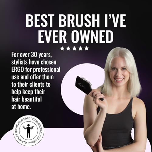 ERGO Mini Ionic Paddle Brush - Detangle & Reduce Frizz