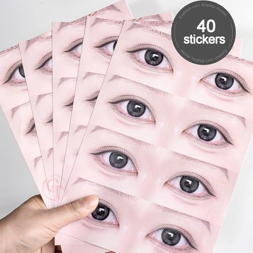 Eyelash Practice Cards 5 Sheet Pack with 3D Eye Stickers