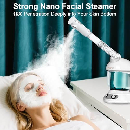 Nano Ionic Facial Steamer with 360° Rotating Arm
