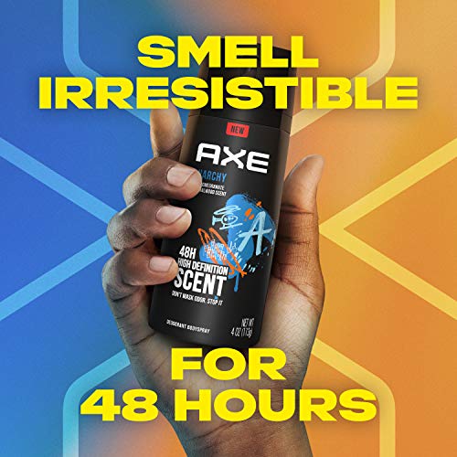 AXE Anarchy Body Spray Deodorant for Men 4 oz (Pack of 6)