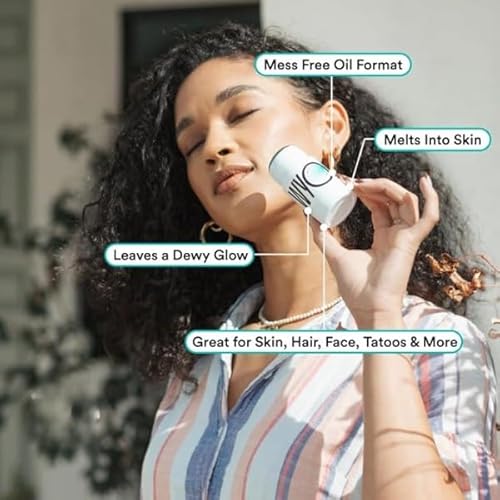 WYOS All Over Oil Stick 3 Pack, Face Body Oil Dew Hydration Shine Glow, Moisturizing Non-Greasy Formula, Travel Friendly, Leak Free, Highlighter Balm, Hair Stick, Vegan, Sulfate Free, Paraben Free