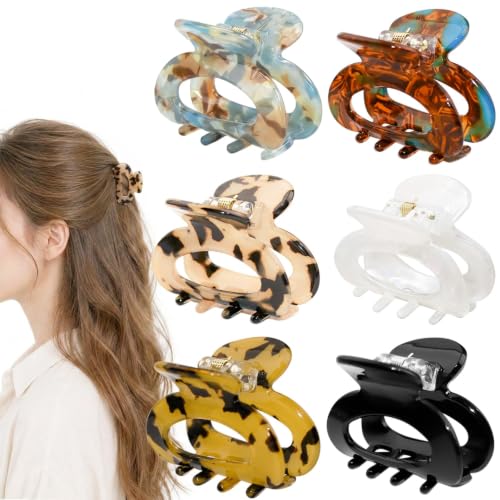 LÉ ÉCLAT Small Claw Hair Clips Set - Assorted Tortoiseshell Non-Slip Hair Accessories for Women