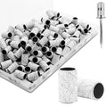 BLESWIN 180 Grit Nail Sanding Bands - 100 Pcs with 3/32" Bit