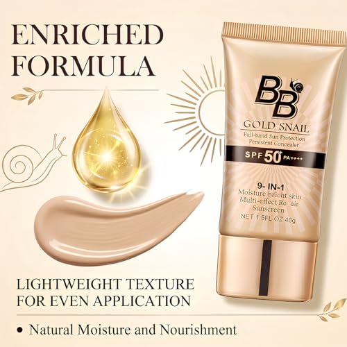 BB Cream SPF 50 PA++++ Tinted Moisturizer Sunscreen 40g