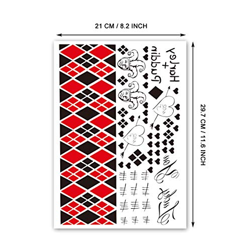 Temporary Tattoo Stickers - 6 Sheets Waterproof Fake Tattoos