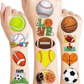 120 PCS Pre-Cut Sports Temporary Tattoos for Kids